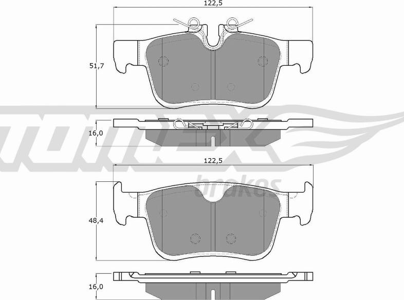 TOMEX brakes TX 18-87 - Гальмівні колодки, дискові гальма autocars.com.ua