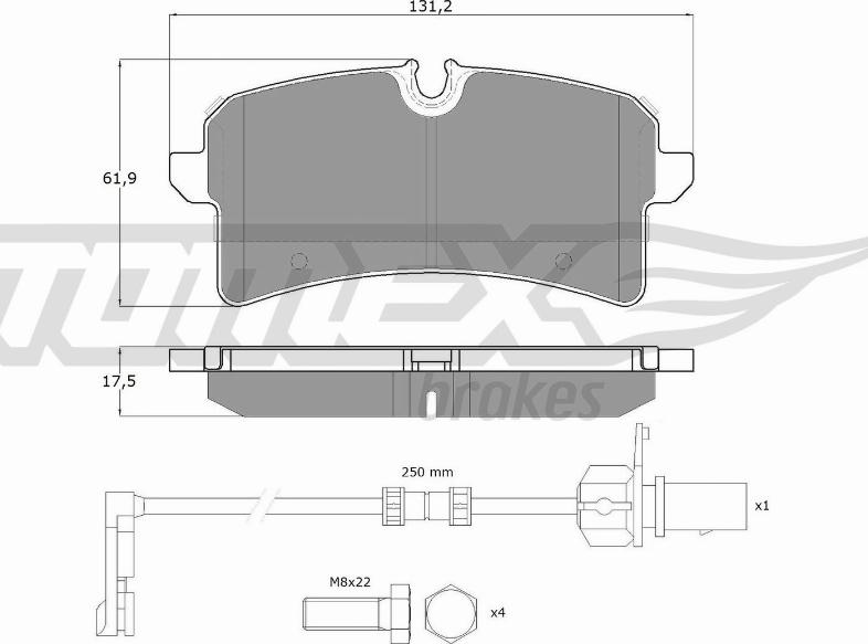 TOMEX brakes TX 18-88 - Гальмівні колодки, дискові гальма autocars.com.ua