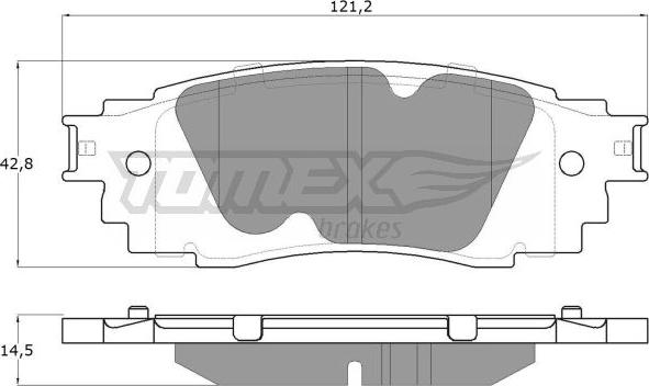 TOMEX brakes TX 18-98 - Гальмівні колодки, дискові гальма autocars.com.ua