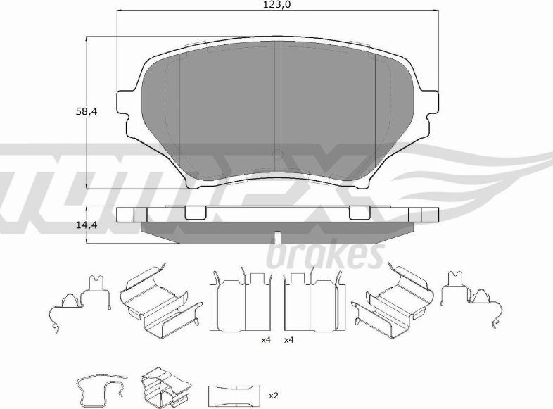 TOMEX brakes TX 19-02 - Тормозные колодки, дисковые, комплект autodnr.net