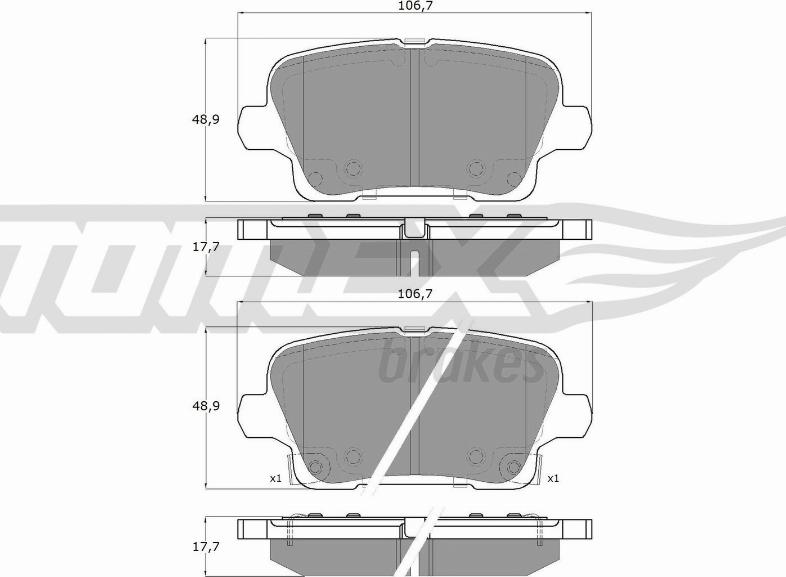 TOMEX brakes TX 19-12 - Гальмівні колодки, дискові гальма autocars.com.ua