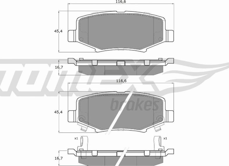 TOMEX brakes TX 19-21 - Гальмівні колодки, дискові гальма autocars.com.ua