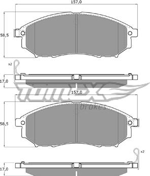 TOMEX brakes TX 19-27 - Гальмівні колодки, дискові гальма autocars.com.ua