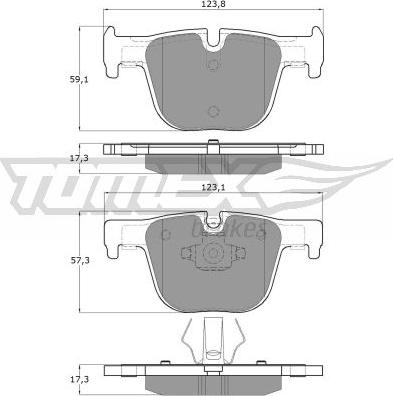 TOMEX brakes TX 19-29 - Гальмівні колодки, дискові гальма autocars.com.ua