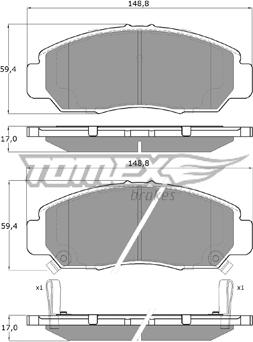 TOMEX brakes TX 19-32 - Гальмівні колодки, дискові гальма autocars.com.ua