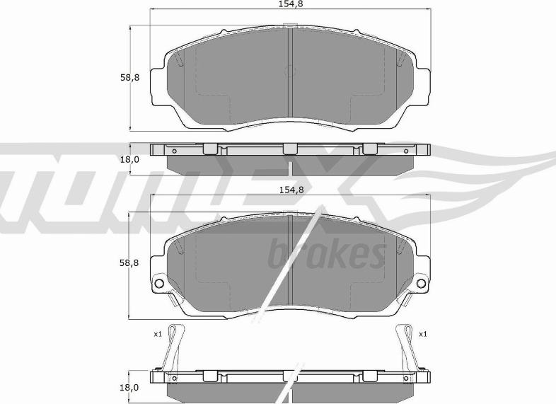 TOMEX brakes TX 19-33 - Тормозные колодки, дисковые, комплект autodnr.net