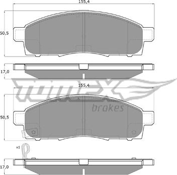 TOMEX brakes TX 19-37 - Гальмівні колодки, дискові гальма autocars.com.ua