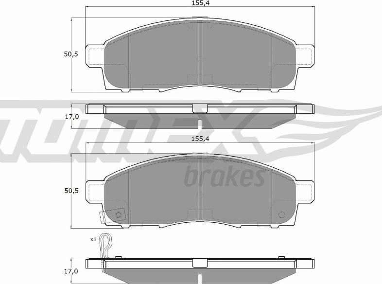 TOMEX brakes TX 19-37 - Гальмівні колодки, дискові гальма autocars.com.ua