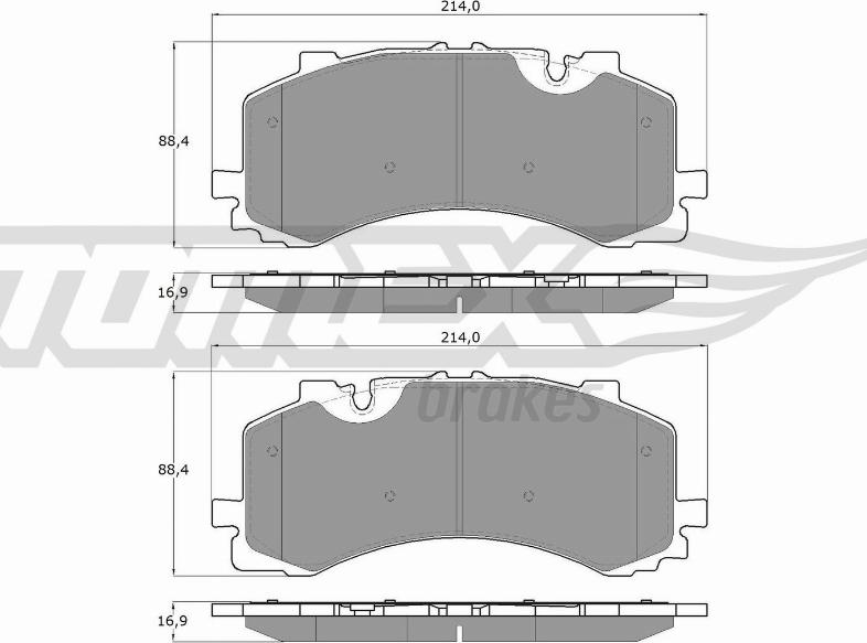 TOMEX brakes TX 19-41 - Гальмівні колодки, дискові гальма autocars.com.ua