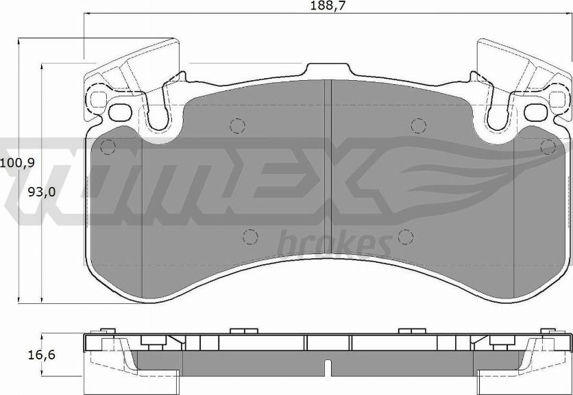 TOMEX brakes TX 19-44 - Гальмівні колодки, дискові гальма autocars.com.ua