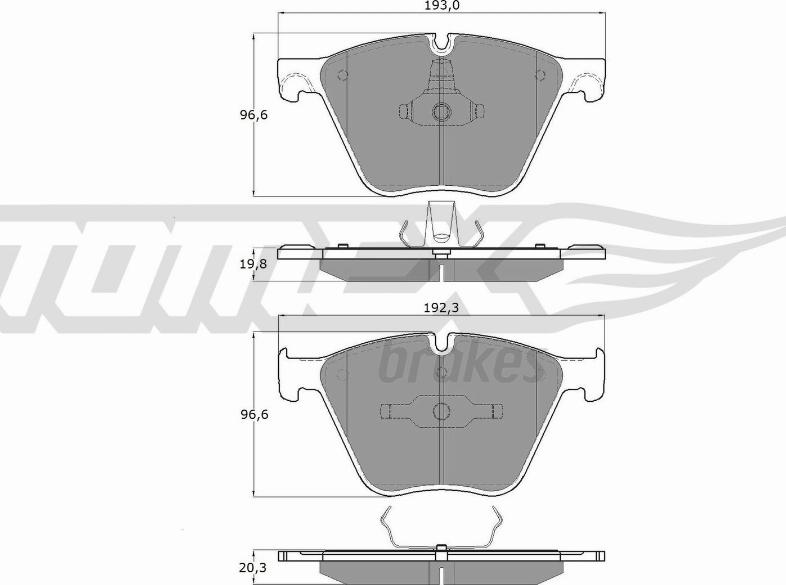 TOMEX brakes TX 19-45 - Гальмівні колодки, дискові гальма autocars.com.ua