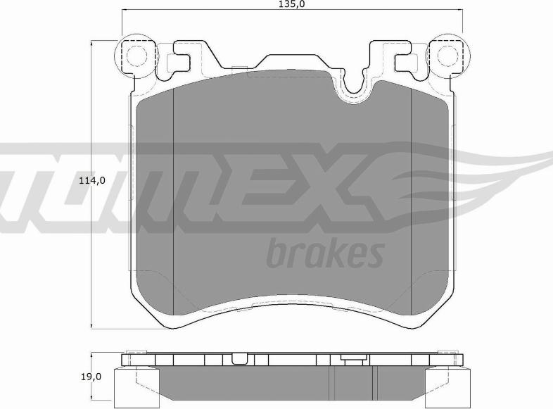 TOMEX brakes TX 19-46 - Гальмівні колодки, дискові гальма autocars.com.ua