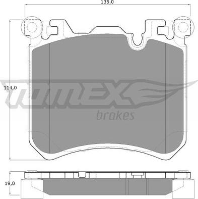 TOMEX brakes TX 19-46 - Гальмівні колодки, дискові гальма autocars.com.ua