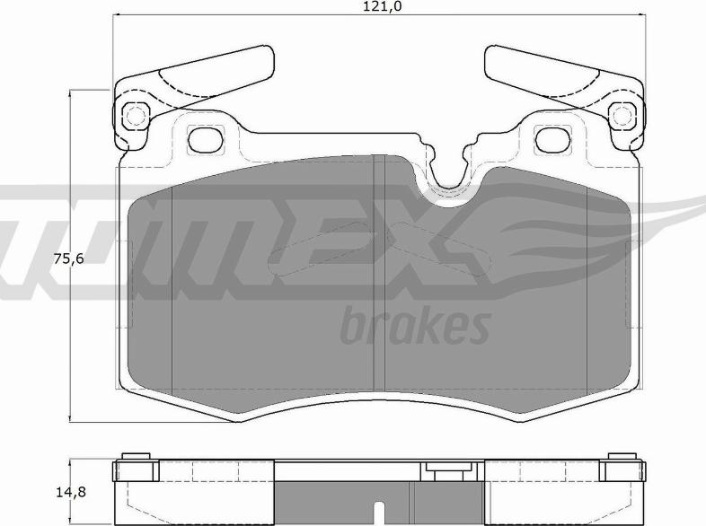 TOMEX brakes TX 19-47 - Гальмівні колодки, дискові гальма autocars.com.ua