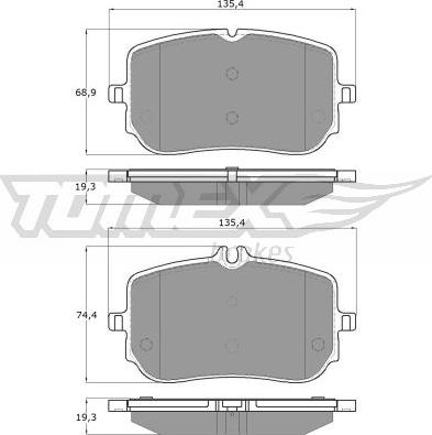 TOMEX brakes TX 19-48 - Гальмівні колодки, дискові гальма autocars.com.ua