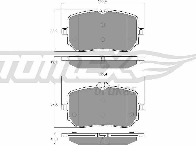 TOMEX brakes TX 19-48 - Гальмівні колодки, дискові гальма autocars.com.ua