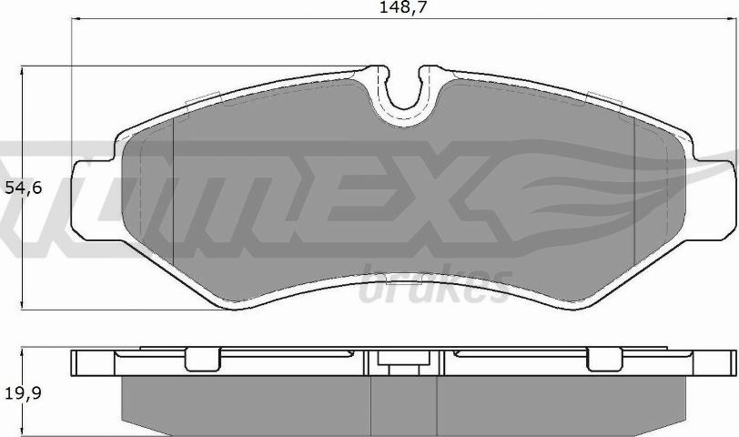 TOMEX brakes TX 19-51 - Гальмівні колодки, дискові гальма autocars.com.ua