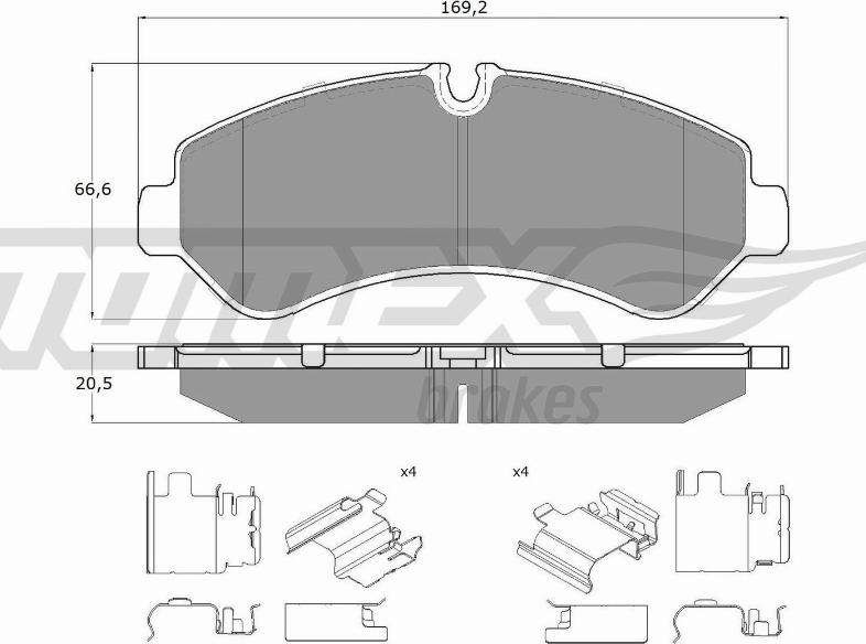 TOMEX brakes TX 19-52 - Гальмівні колодки, дискові гальма autocars.com.ua