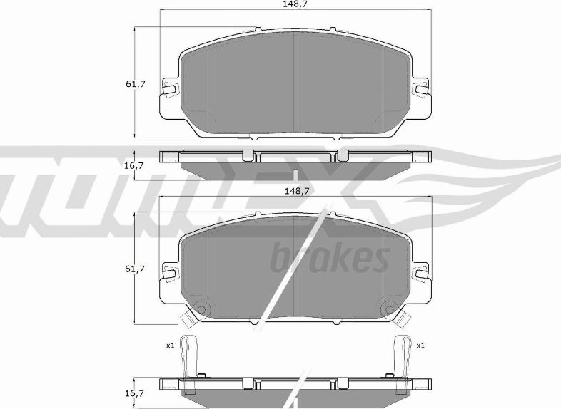 TOMEX brakes TX 19-65 - Гальмівні колодки, дискові гальма autocars.com.ua