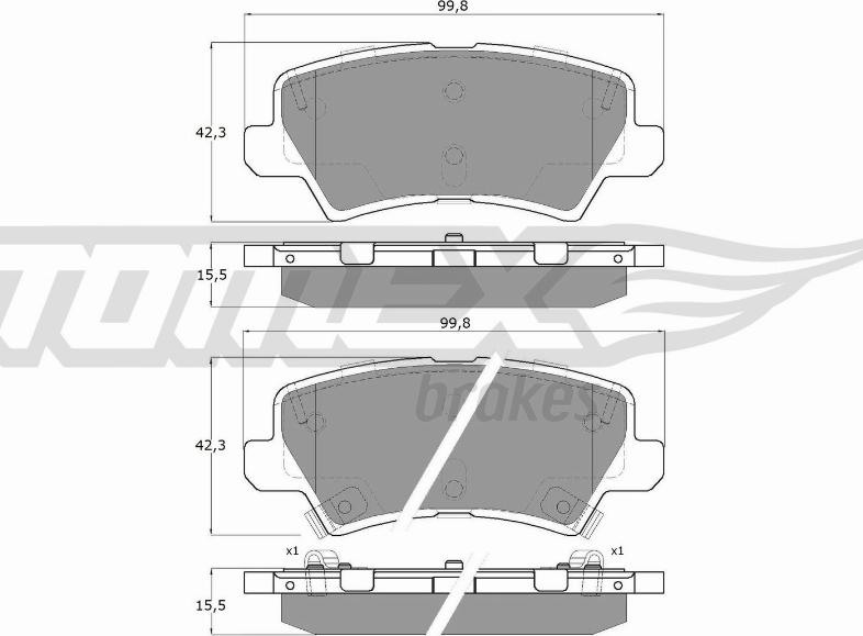 TOMEX brakes TX 19-67 - Гальмівні колодки, дискові гальма autocars.com.ua