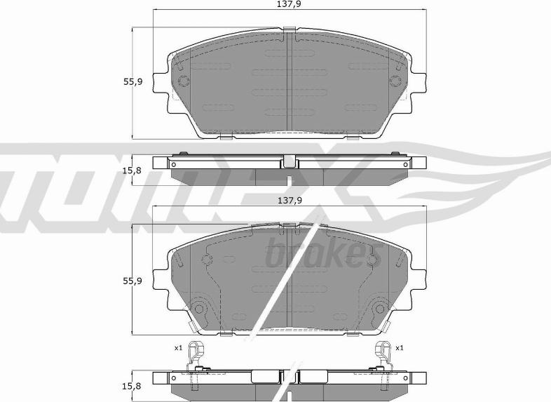 TOMEX brakes TX 19-77 - Гальмівні колодки, дискові гальма autocars.com.ua