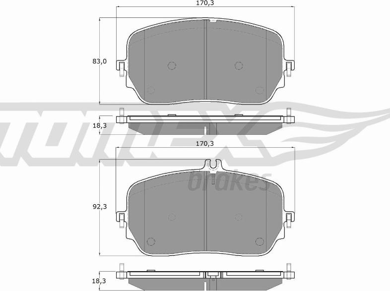 TOMEX brakes TX 19-78 - Гальмівні колодки, дискові гальма autocars.com.ua