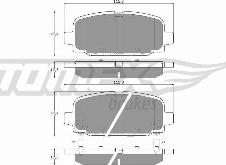 TOMEX brakes TX 19-79 - Гальмівні колодки, дискові гальма autocars.com.ua