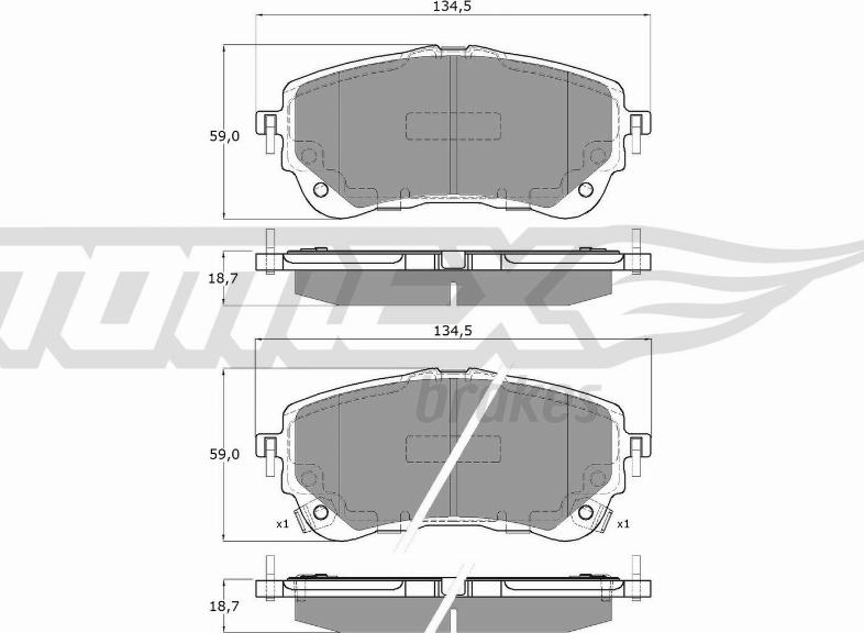 TOMEX brakes TX 19-82 - Гальмівні колодки, дискові гальма autocars.com.ua