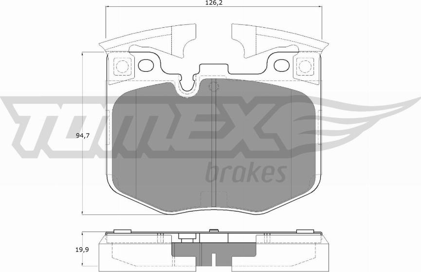 TOMEX brakes TX 19-86 - Гальмівні колодки, дискові гальма autocars.com.ua