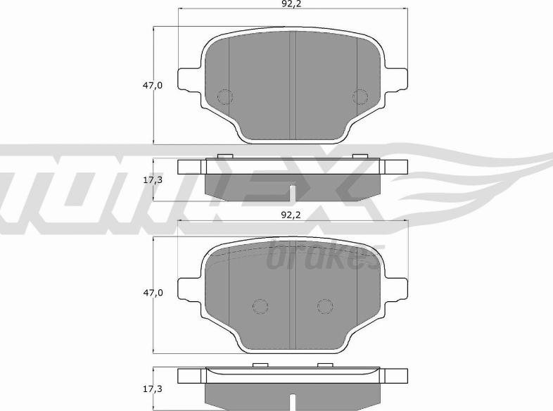 TOMEX brakes TX 19-92 - Гальмівні колодки, дискові гальма autocars.com.ua