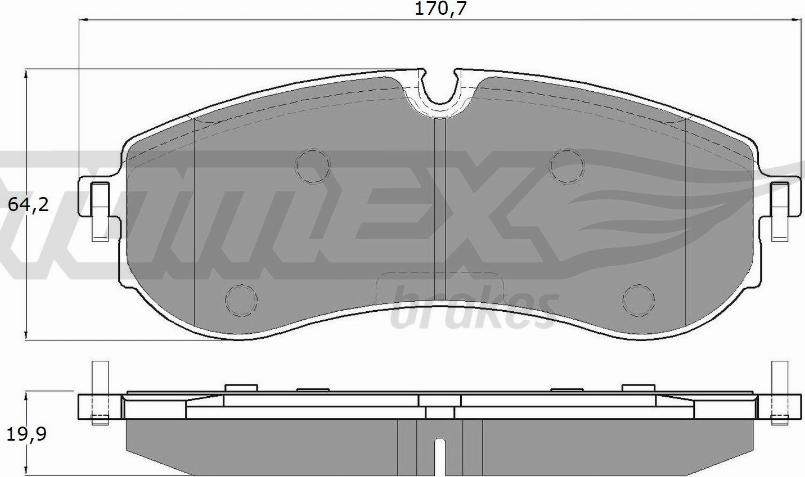 TOMEX brakes TX 19-97 - Гальмівні колодки, дискові гальма autocars.com.ua