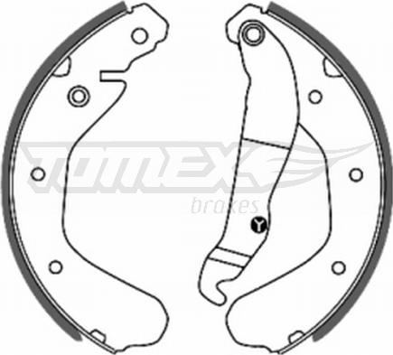 TOMEX brakes TX 20-15 - Комплект гальм, барабанний механізм autocars.com.ua