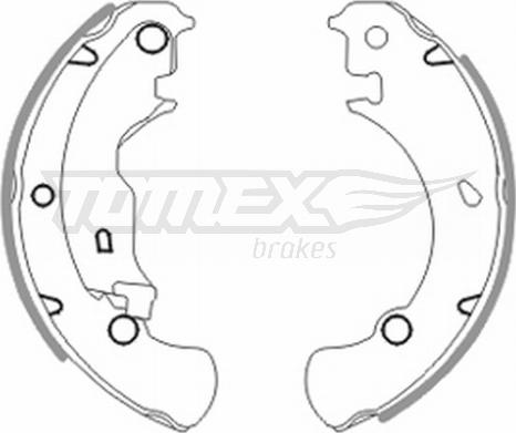 TOMEX brakes TX 20-42 - Комплект тормозных колодок, барабанные autodnr.net