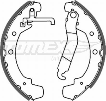 TOMEX brakes TX 20-49 - Комплект гальм, барабанний механізм autocars.com.ua