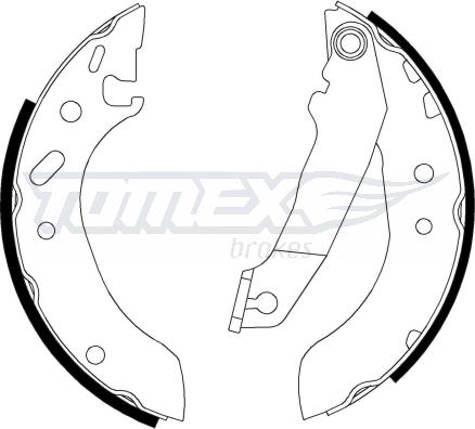 TOMEX brakes TX 20-53 - Комплект гальм, барабанний механізм autocars.com.ua