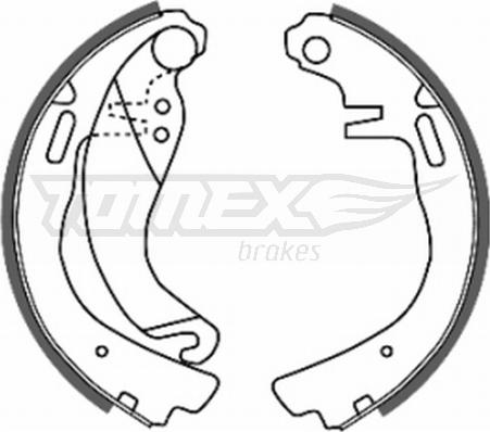 TOMEX brakes TX 20-57 - Комплект гальм, барабанний механізм autocars.com.ua