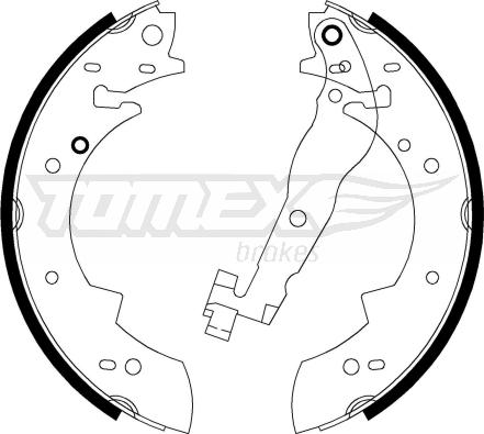 TOMEX brakes TX 20-62 - Комплект гальм, барабанний механізм autocars.com.ua