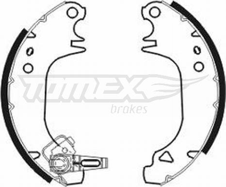 TOMEX brakes TX 20-80 - Комплект гальм, барабанний механізм autocars.com.ua