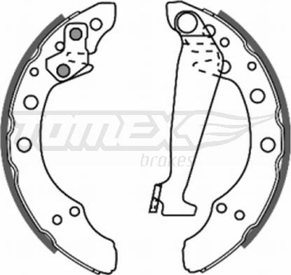 TOMEX brakes TX 20-86 - Комплект гальм, барабанний механізм autocars.com.ua