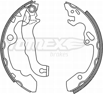 TOMEX brakes TX 20-92 - Комплект гальм, барабанний механізм autocars.com.ua