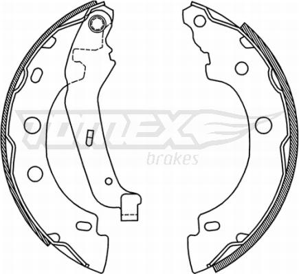 TOMEX brakes TX 21-00 - Комплект гальм, барабанний механізм autocars.com.ua