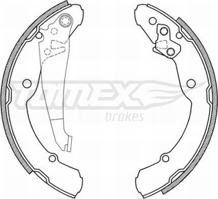 TOMEX brakes TX 21-04 - Комплект гальм, барабанний механізм autocars.com.ua