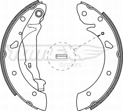 TOMEX brakes TX 21-05 - Комплект гальм, барабанний механізм autocars.com.ua