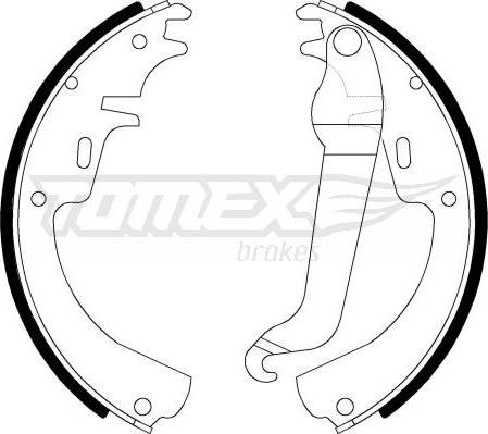 TOMEX brakes TX 21-11 - Комплект гальм, барабанний механізм autocars.com.ua