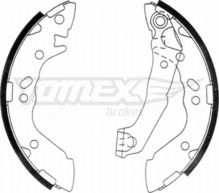 TOMEX brakes TX 21-14 - Комплект тормозных колодок, барабанные autodnr.net