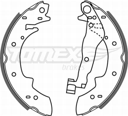 TOMEX brakes TX 21-22 - Комплект гальм, барабанний механізм autocars.com.ua