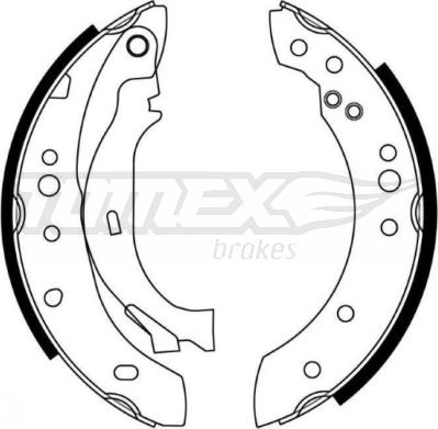 TOMEX brakes TX 21-27 - Комплект тормозных колодок, барабанные autodnr.net