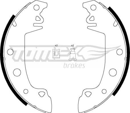 TOMEX brakes TX 21-28 - Комплект гальм, барабанний механізм autocars.com.ua