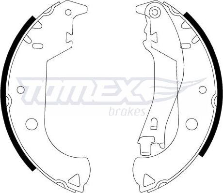 TOMEX brakes TX 21-30 - Комплект гальм, барабанний механізм autocars.com.ua