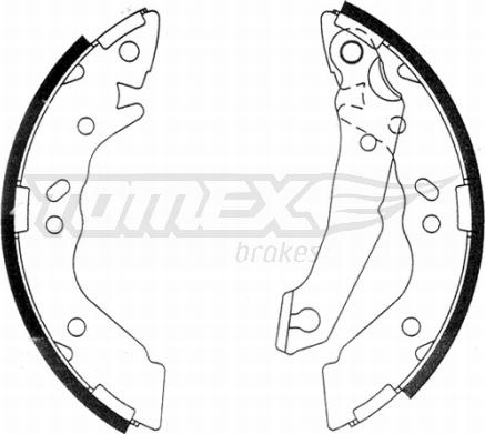 TOMEX brakes TX 21-36 - Комплект гальм, барабанний механізм autocars.com.ua